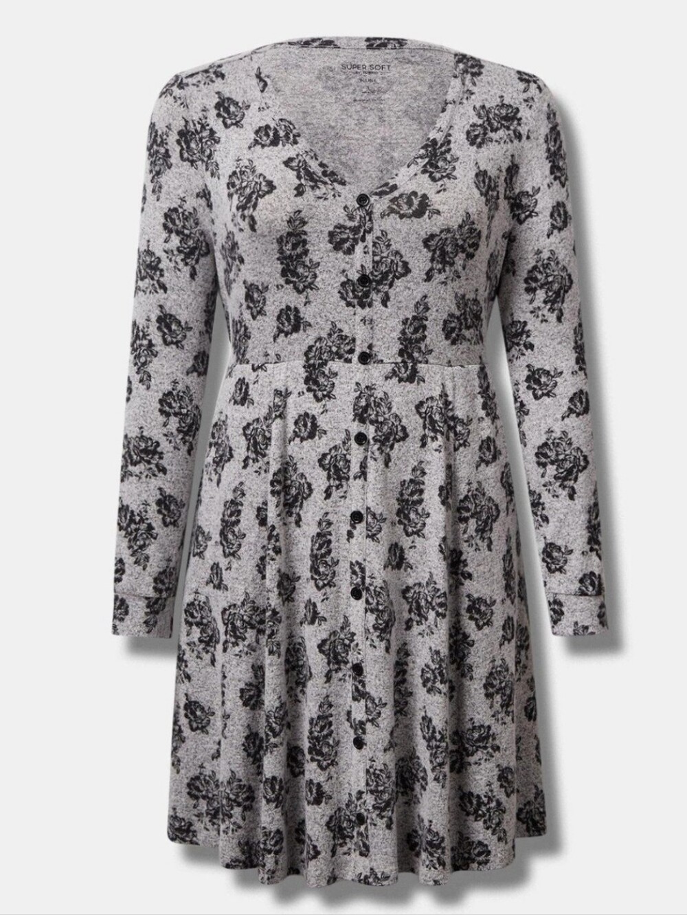 Torrid At The Knee Hacci Front Placket Skater Dress Size 3X NEW